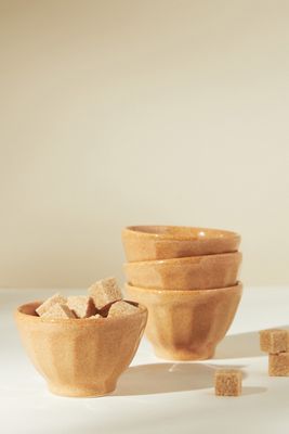 Mini Reactive Glazed Latte Bowls, Set of 4