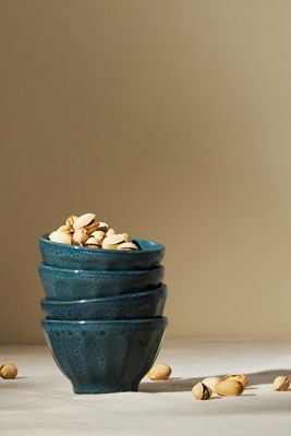 Mini Reactive Glazed Latte Bowls, Set of 4