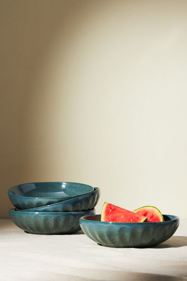 Reactive Glazed Latte Pasta Bowls, Set of 4 #2