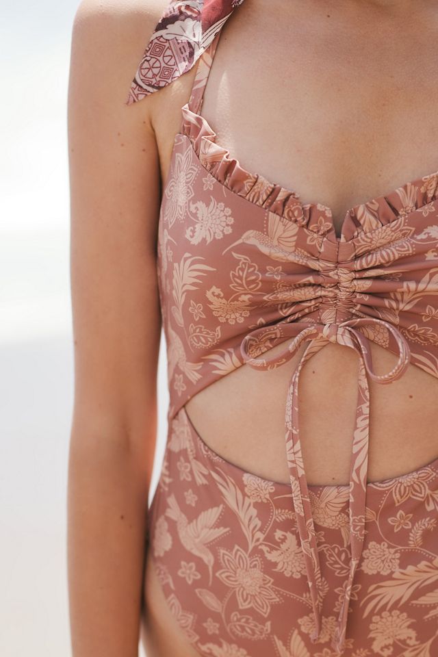 By Anthropologie Shawna Ruched One-Piece Swimsuit #2