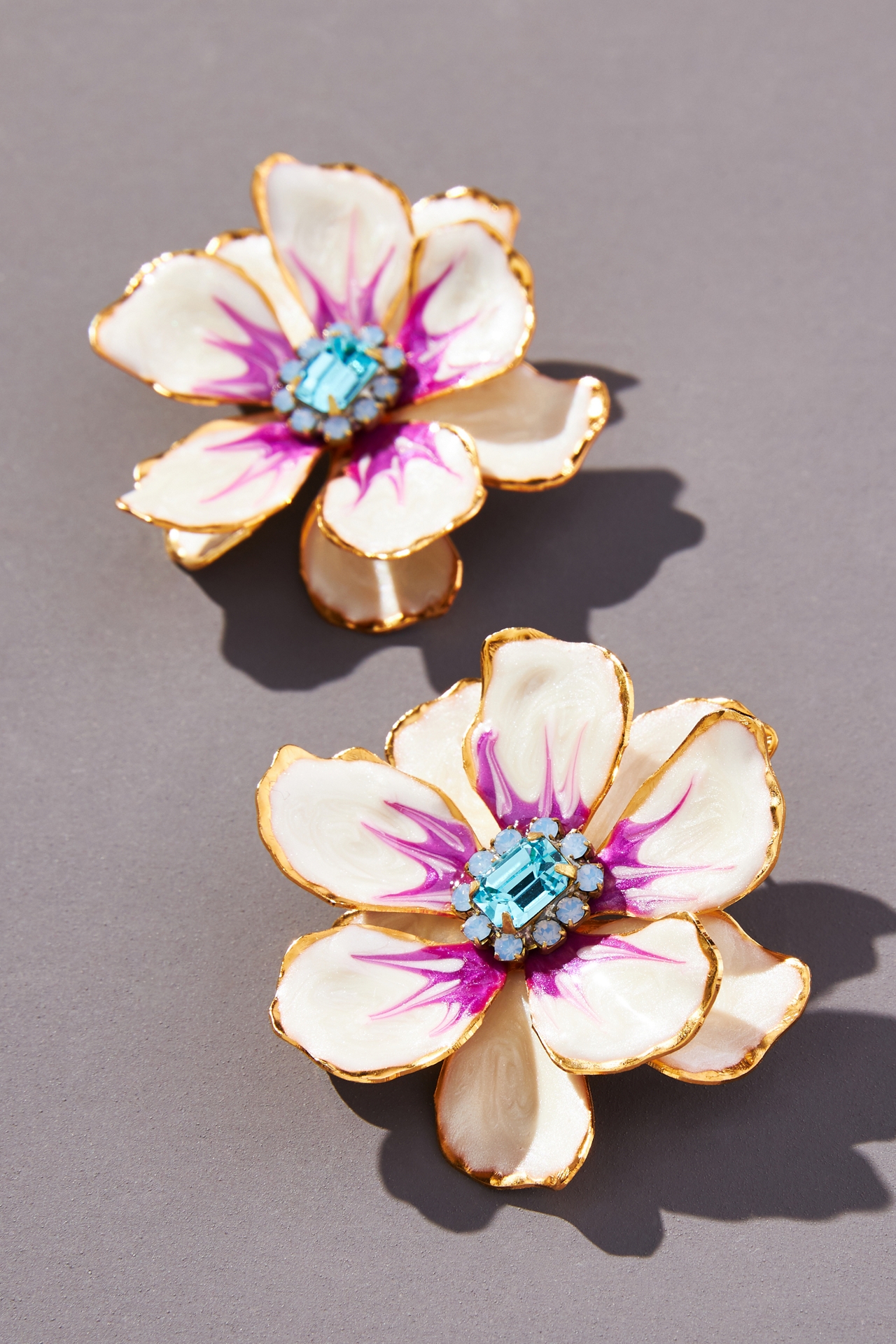 The Pink Reef Handpainted Earrings