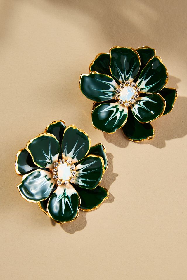 The Pink Reef Hand-Painted Earrings
