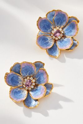 THE PINK REEF HAND-PAINTED EARRINGS 