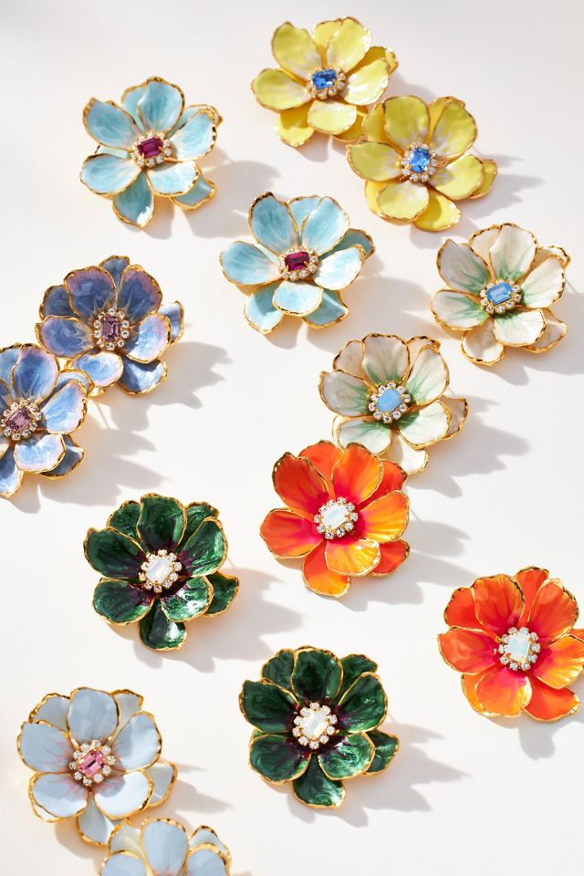 The Pink Reef Handpainted Earrings #2