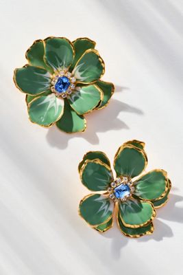 The Pink Reef Handpainted Earrings