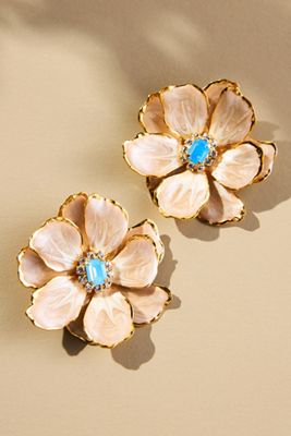 The Pink Reef Handpainted Earrings