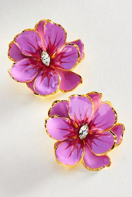 The Pink Reef Handpainted Earrings