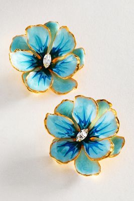 The Pink Reef Handpainted Earrings