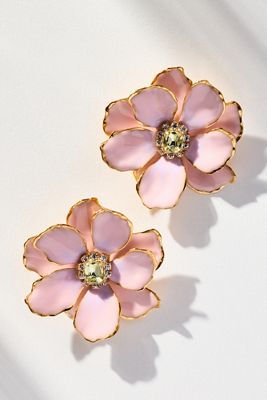 The Pink Reef Handpainted Earrings