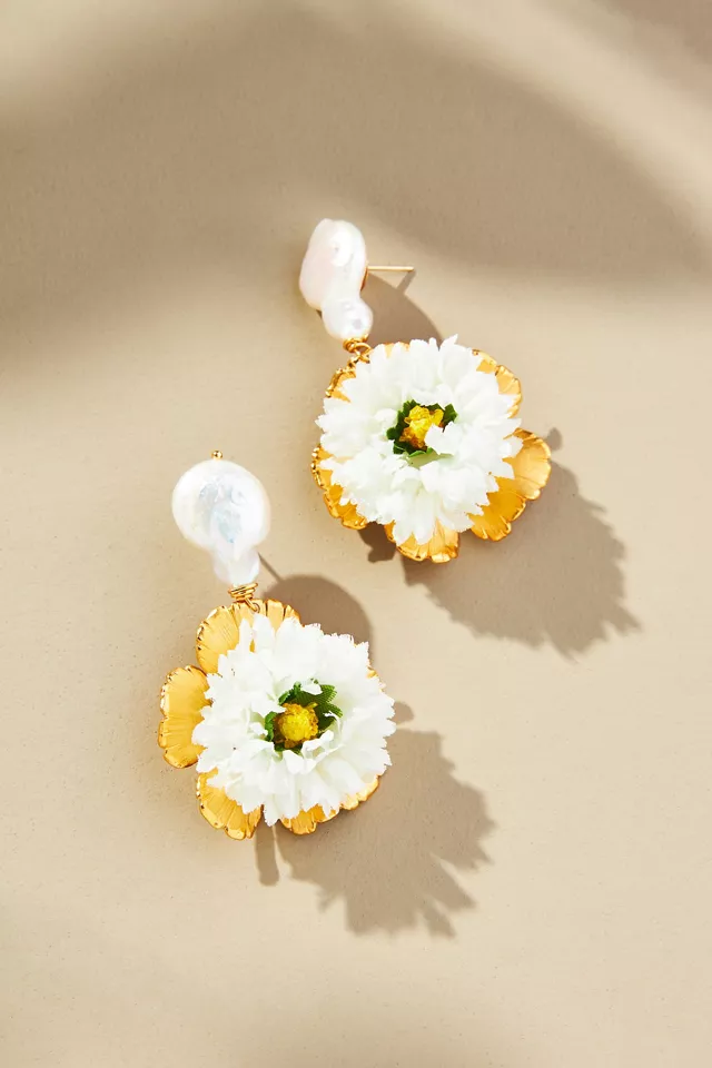 The Pink Reef Flower Drop Earrings