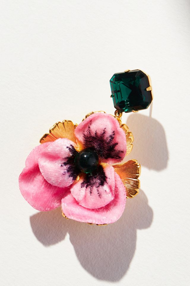 The Pink Reef Velvet Earrings #1