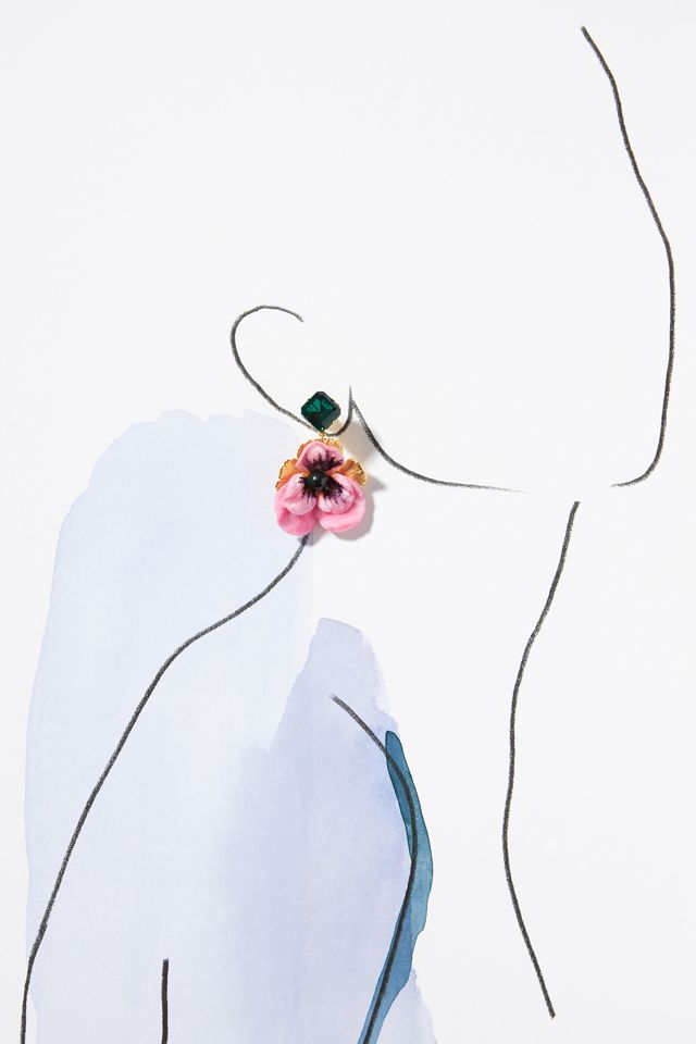 The Pink Reef Velvet Earrings #2