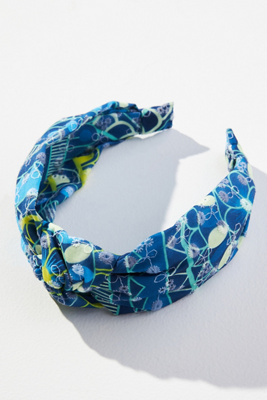 Anthropologie Brianna Knotted Headband In Blue