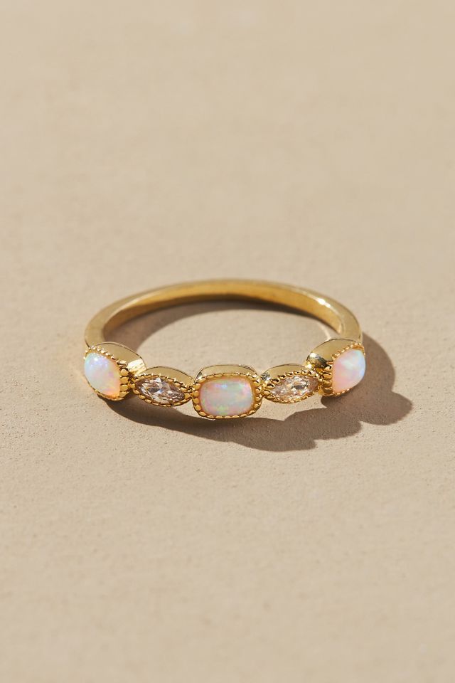 Dainty Mixed-Stone Ring #1