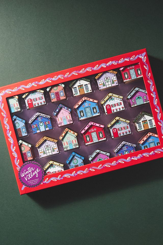 Village Advent Calendar Ornaments, Set of 24 #2