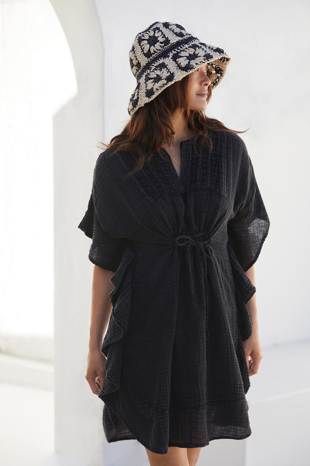 The Liliana Ruffle Sleeve Cover-Up