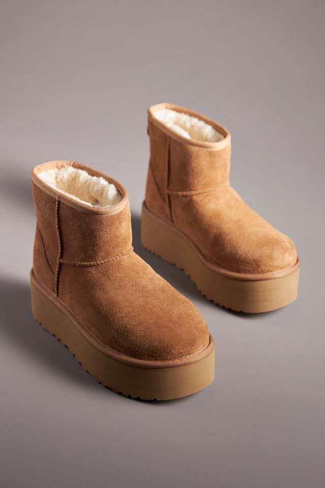 Ugg classic mini sheepskin boots in tan