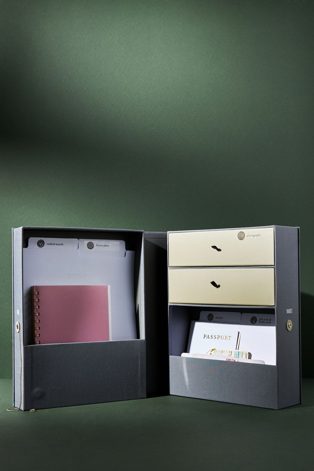 The Vault Document Organizer - Light Grey, One Size
