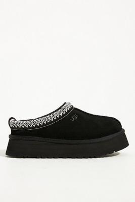 Ugg Tasman Slip-on Shearling Flat Mules In Black