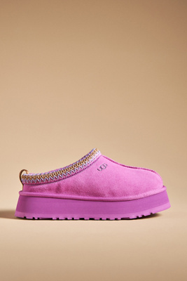 Ugg Tazz Womens Embroidered Slip On Slide Slippers In Purple