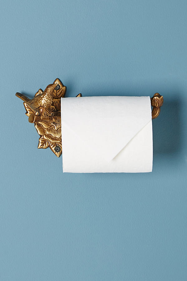 Anthropologie Everlee Toilet Paper Holder In Brown