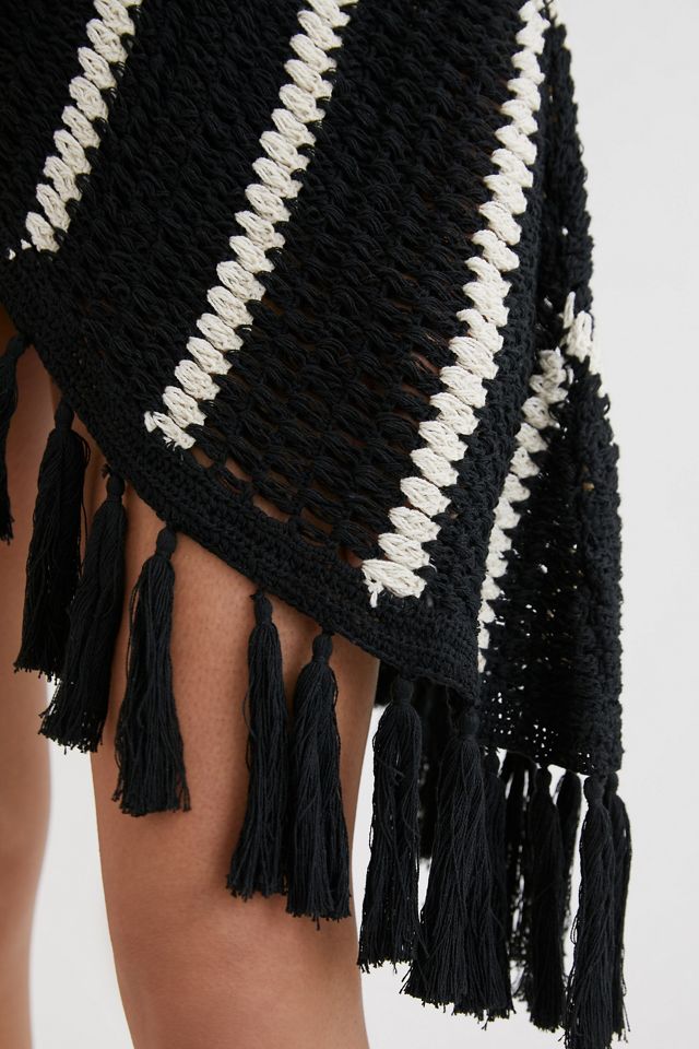 One-Shoulder Crochet Poncho #1