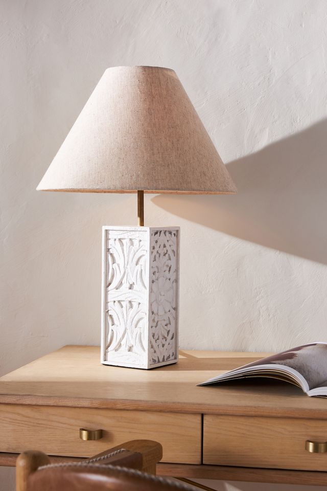 Handcarved Lombok Table Lamp #1