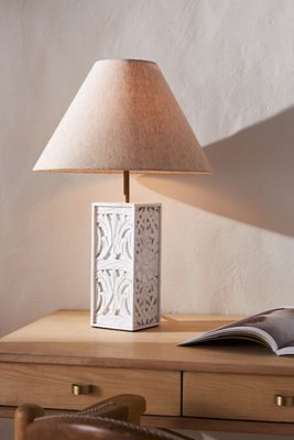 Handcarved Lombok Table Lamp