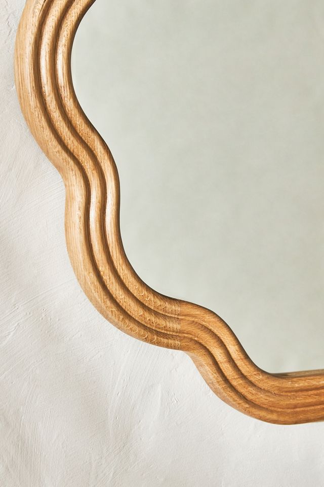 Clara Wood Scalloped Wall Mirror #1