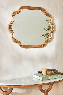 Clara Wood Scalloped Wall Mirror