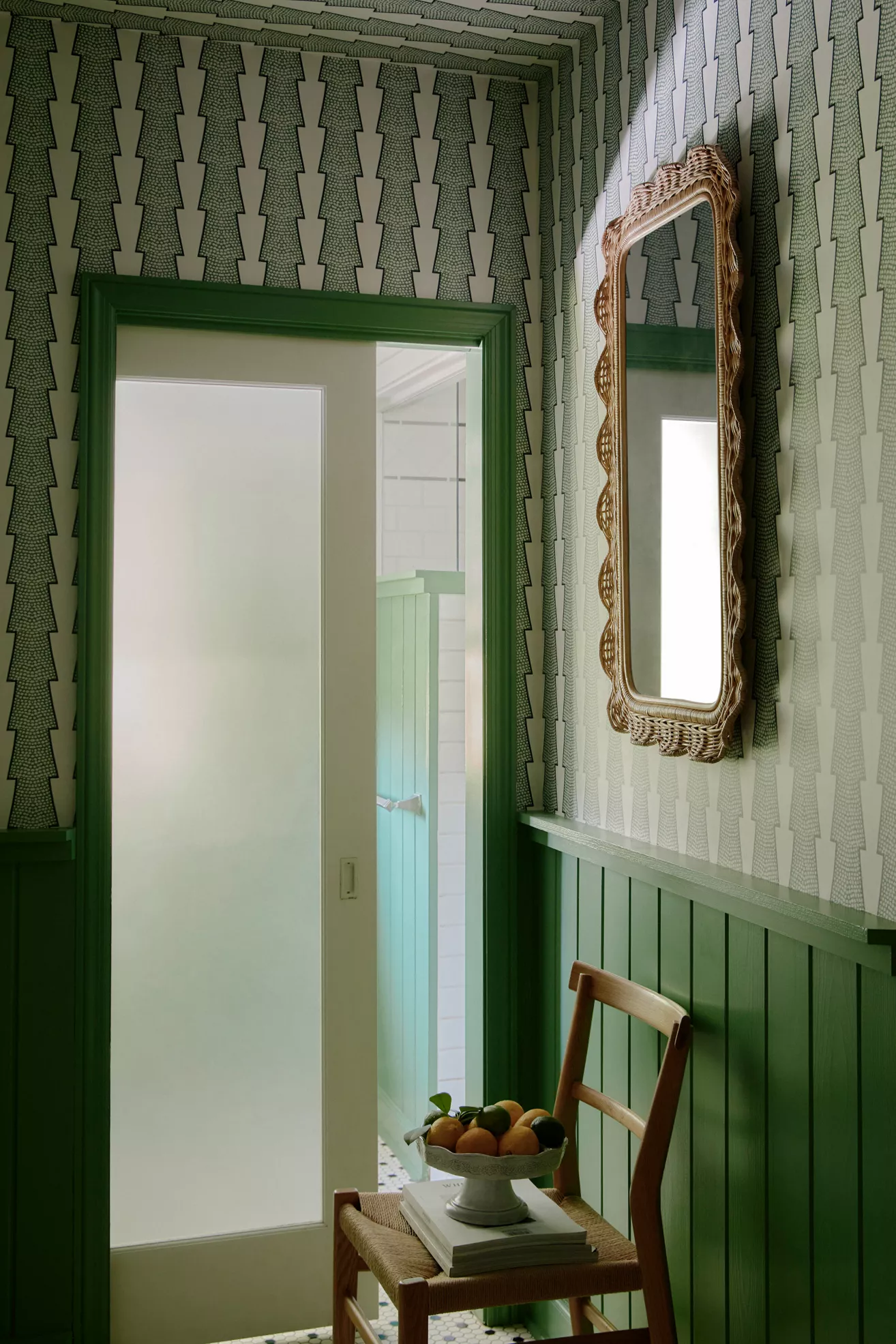 Sutton Rattan Wicker Portrait Wall Mirror - thumbnail 3