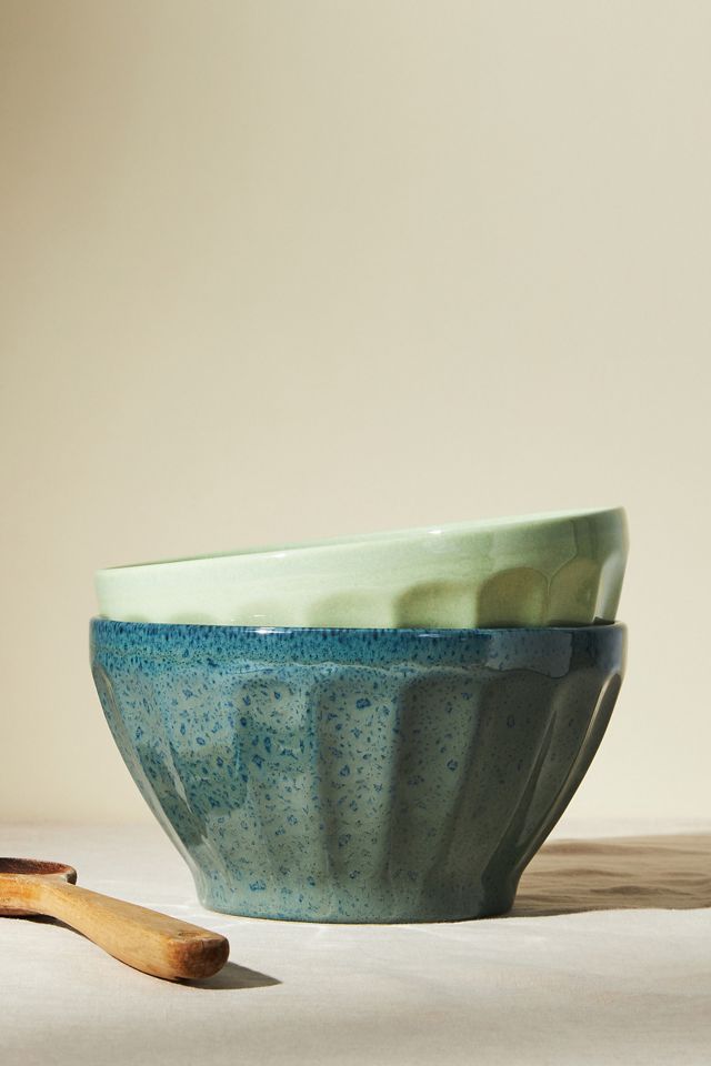 Reactive Glazed Latte Serving Bowl #3