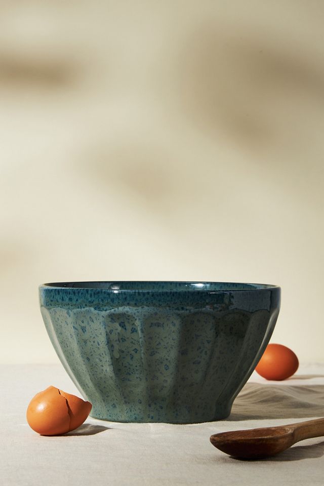 Reactive Glazed Latte Serving Bowl #1