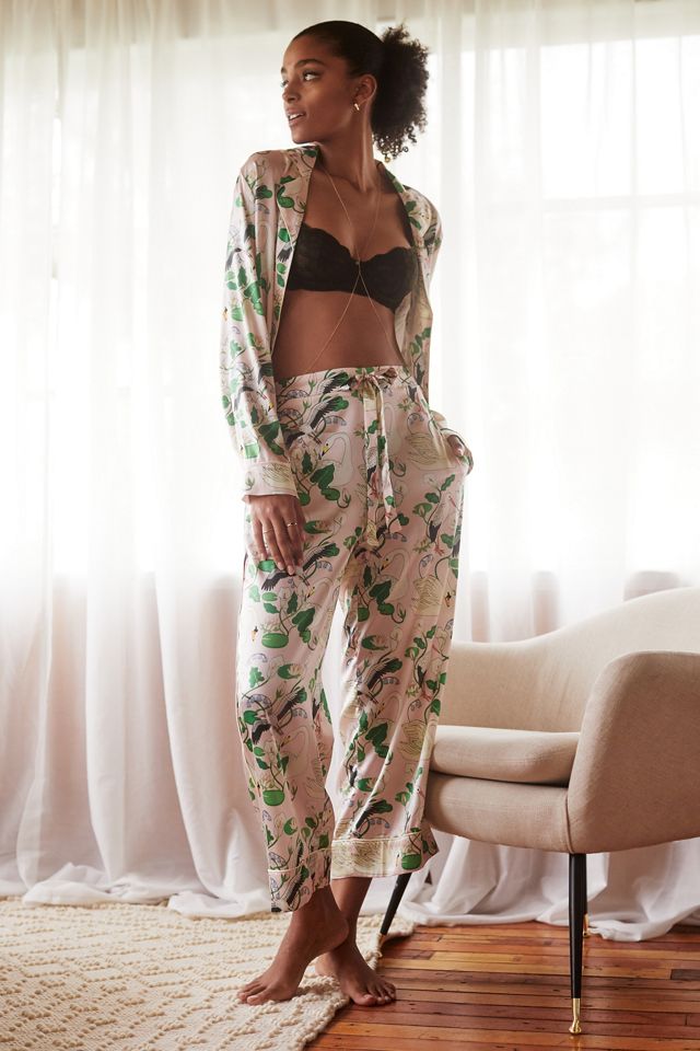 Karen Mabon Botanical Silk Pajama Set