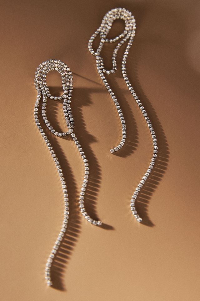 Shashi Crystal Loop Chandelier Earrings #1