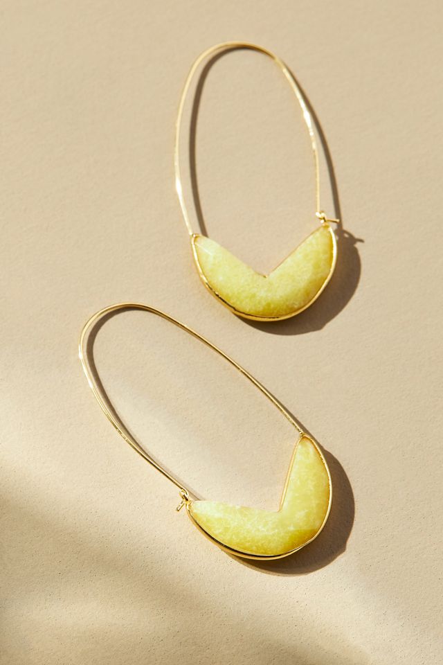 Botanist Abroad Resin V-Cut Drop Earrings | Anthropologie