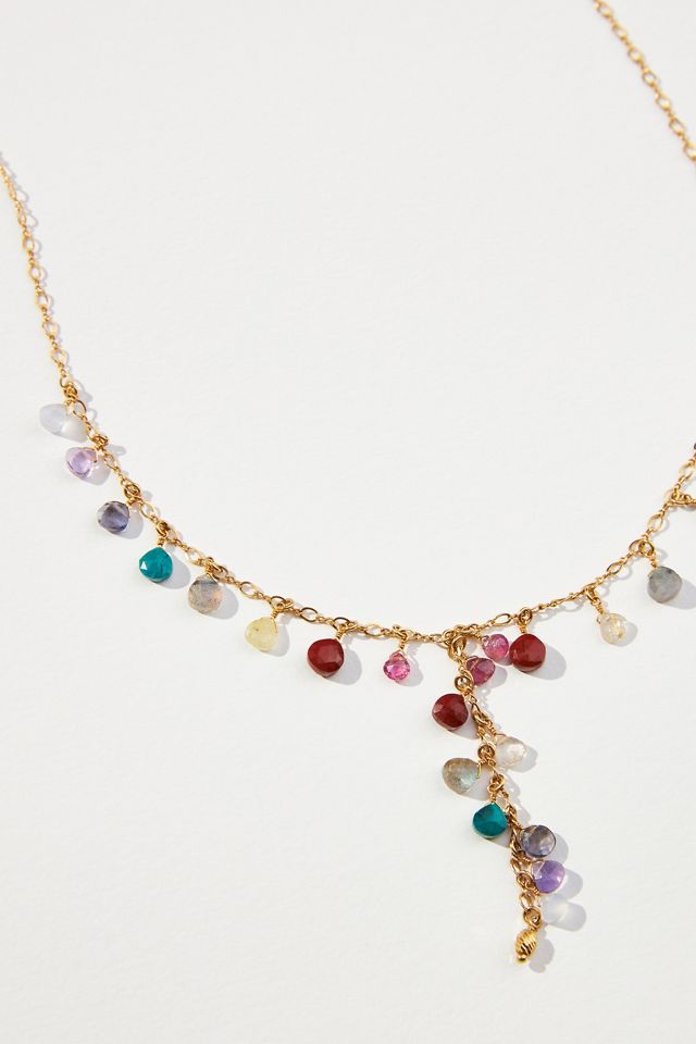 Chan Luu 18k Gold Mixed Semi-Precious Stone Necklace  #1