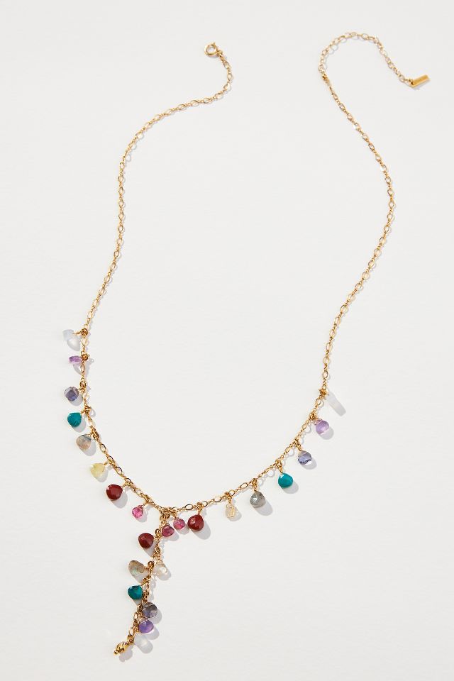 Chan Luu 18k Gold Mixed Semi Precious Stone Necklace