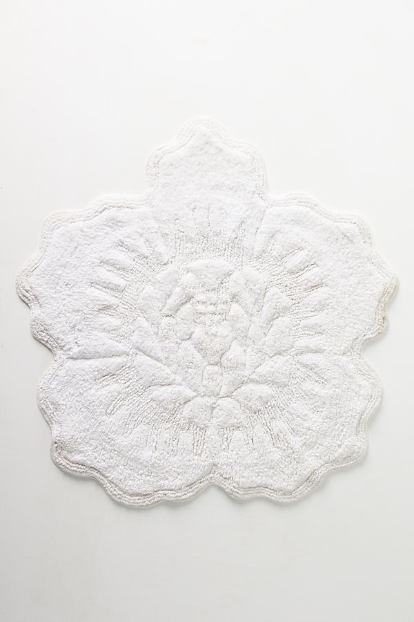 Anthropologie Castile Rose Bathmat In White
