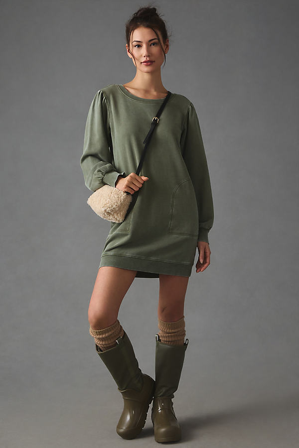 Daily Practice by Anthropologie Washed Sweatshirt Mini Dress
