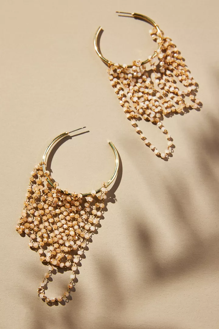 Chandelier Hoop Drop Earrings