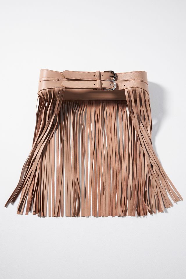 Fringed Double-Buckle Belt | Anthropologie