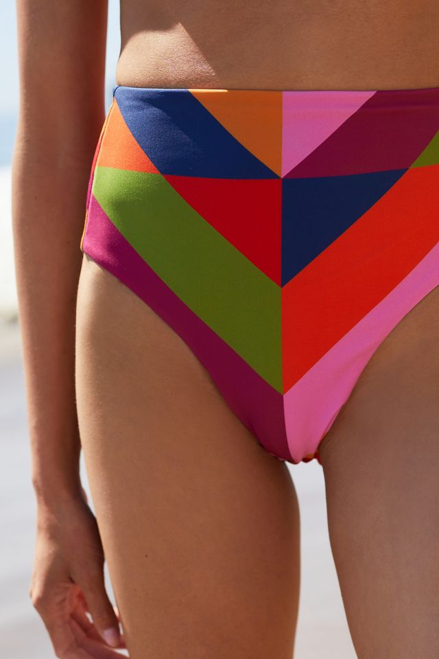 Farm x Anthropologie Geometric High-Waisted Bikini Bottoms #3
