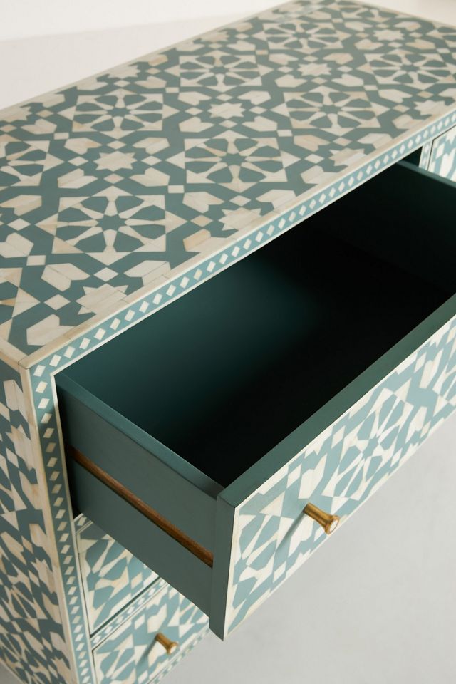 Moroccan Inlay Six-Drawer Dresser #4