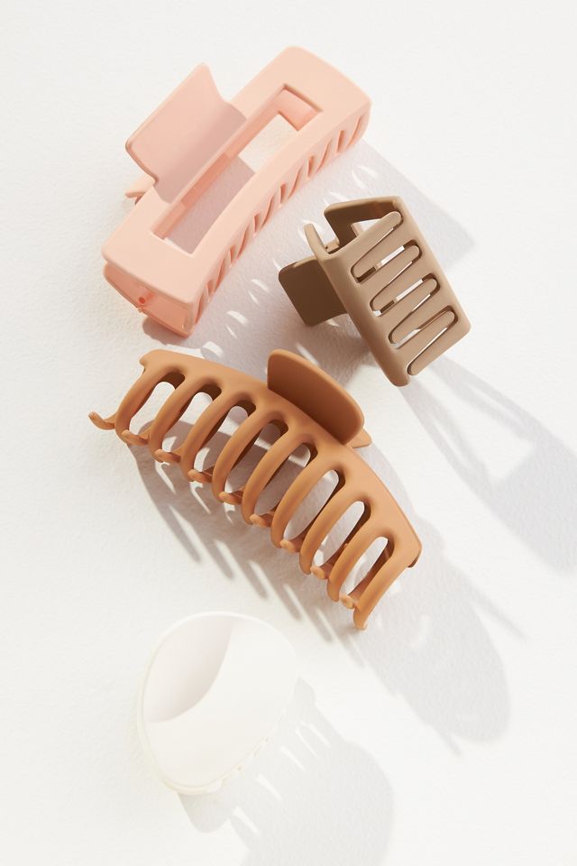 Set of Four Retro Claw Hair Clips Anthropologie