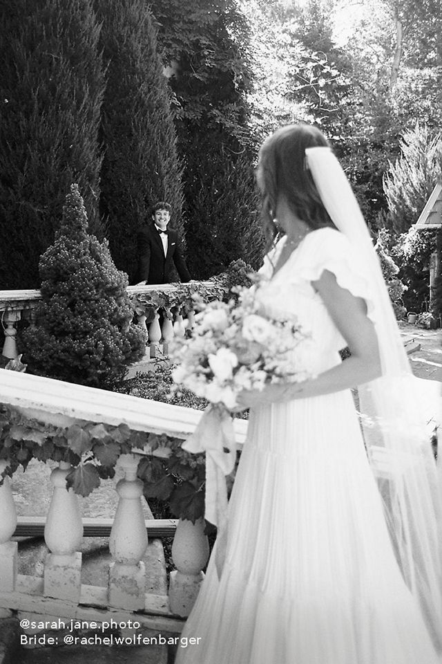 BHLDN Valerie Flutter-Sleeve Pleated Satin Wedding Gown #12
