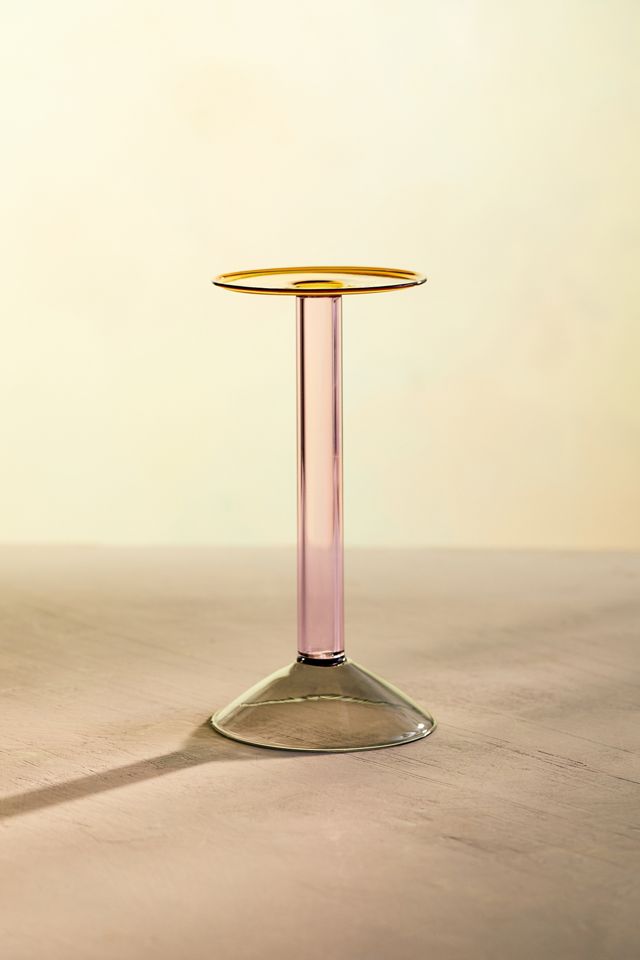 Two Tone Glass Candlestick #2