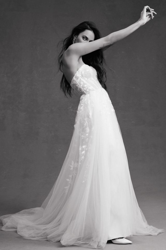 Wtoo by Watters Austin Strapless Corset Tulle Wedding Gown #3