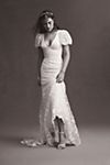 Willowby by Watters Coco V-Neck Puff-Sleeve Floral Lace Wedding Gown #3