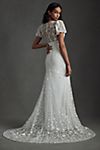 Willowby by Watters Coco V-Neck Puff-Sleeve Floral Lace Wedding Gown #1